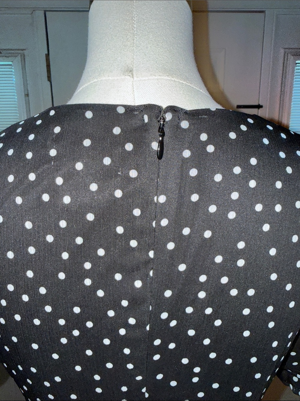 Dkny Black Polka Dot Midi Dress - Picture 8 of 8